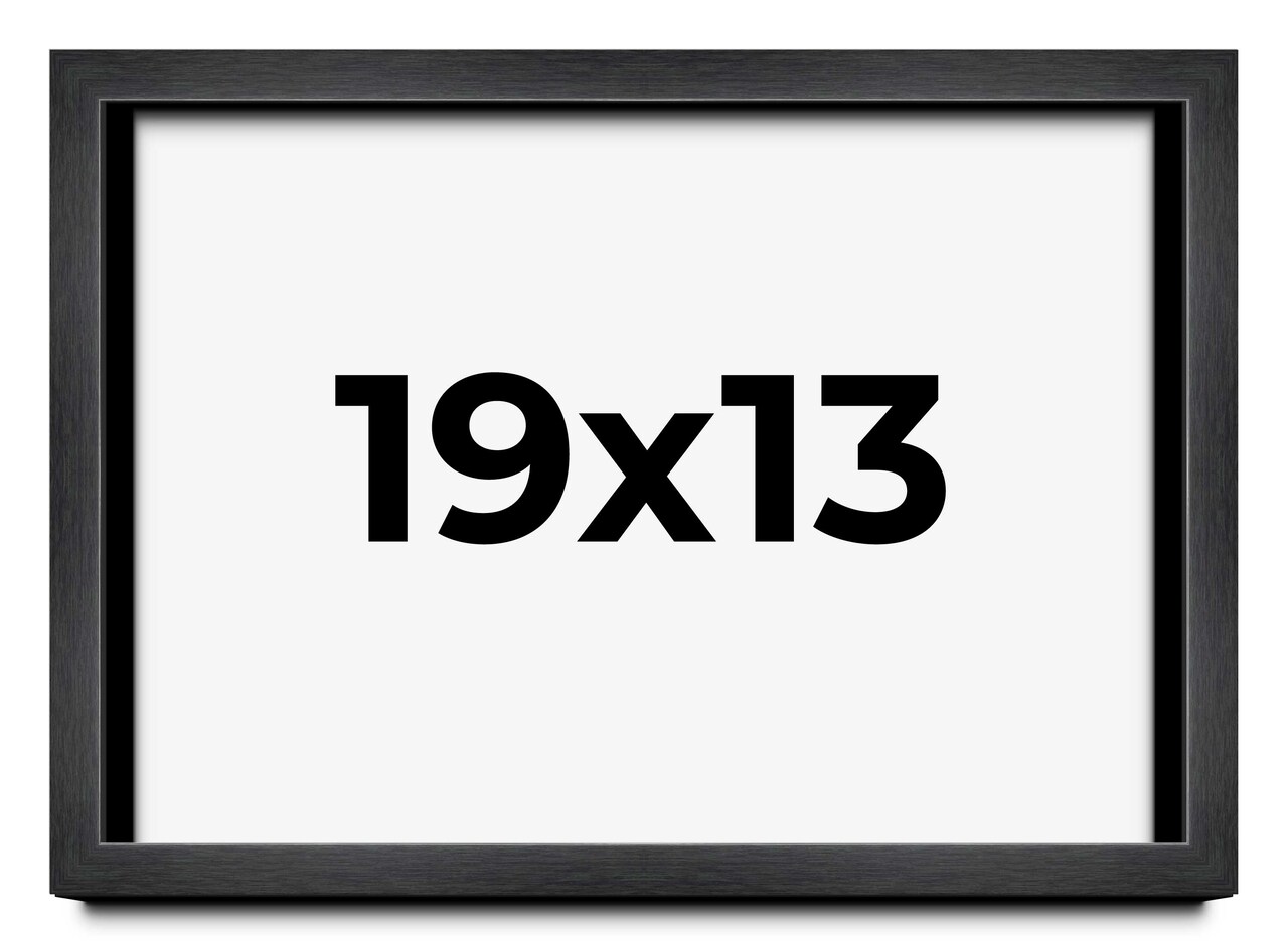 13x19 Minimalist Picture Frame with UV-Resistant Acrylic & Acid Free Backing, Available in 6 Finishes - Black, Brown, Silver, Grey, Natural, and White